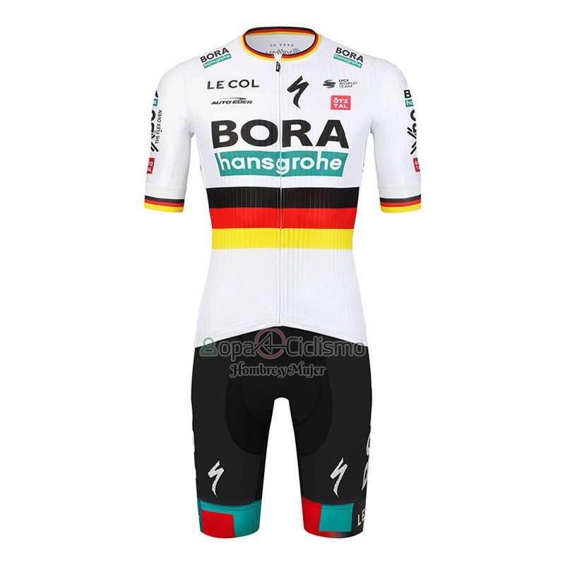 Bora-hansgrone Ropa Ciclismo Culotte Corto 2023 Mangas Cortas Blanco Rojo